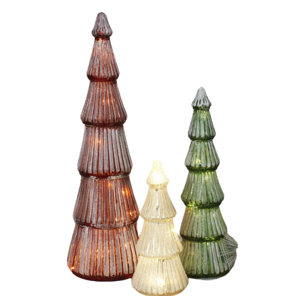 Mercury Glass Tree Trio