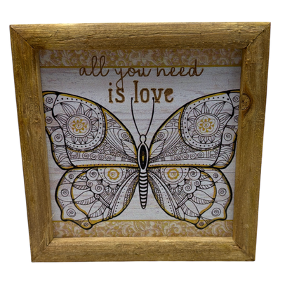 All You Need Is Love - Butterfly Wall Plaque