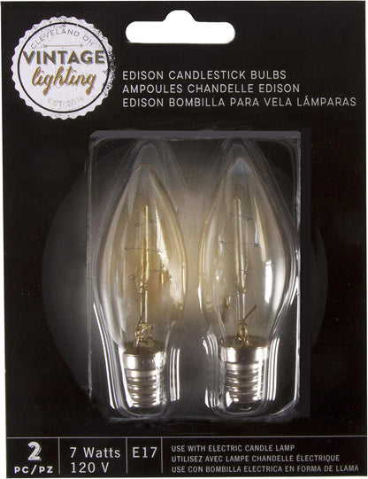 Edison Candlestick Bulbs - E17 - 2 pieces