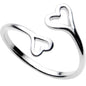 Silver Plated Heart of Hearts Toe Ring