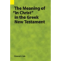 The Meaning of "In Christ" in the Greek New Testament - Paperback