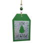 Holiday Tag Sign with Beaded Hanger -