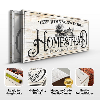 Vintage Farmhouse Homestead Sign