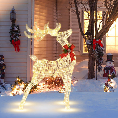 Lighted Standing Reindeer with Stakes for Christmas Decoration