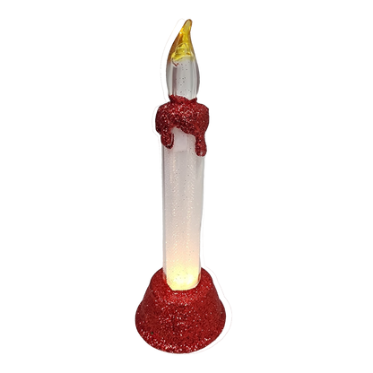 Light-Up LED Glittered 6 Inch Candle -