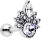 16G 1/4 Clear Gem Cocktail Party Tragus Cartilage Earring