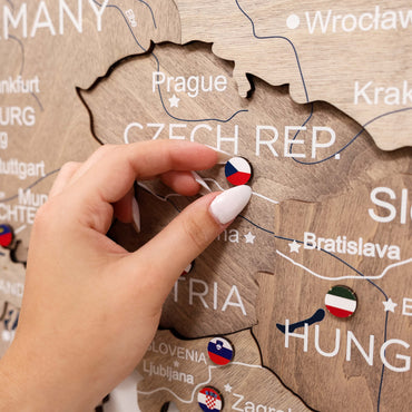 3D Europe Wooden Map Terra