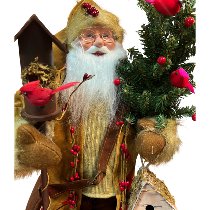 Cardinal and Berries Santa - 20"