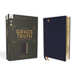 Nasb, the Grace and Truth Study Bible (Trustworthy and Practical Insights), Leathersoft, Navy, Red Letter, 1995 Text, Comfort Print - Imitation Leather