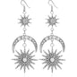 Exaggerated Luxury Sun Moon Stars Drop Earrings