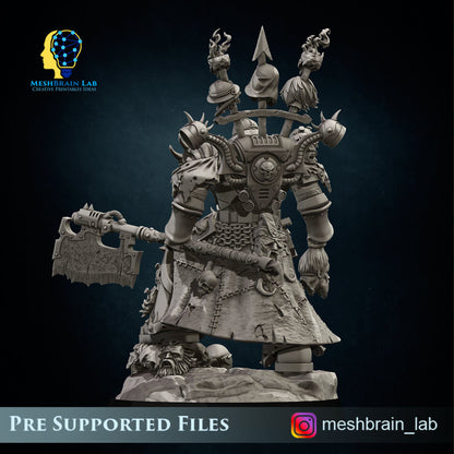 3d Printed Doom Marine Executor Lord by Meshbrain Labs