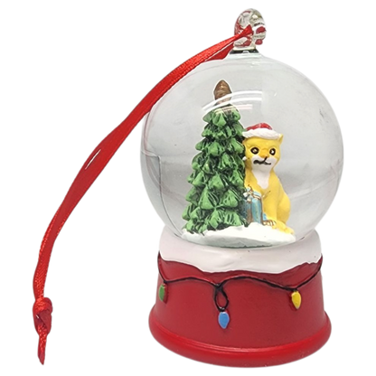 Charming Kitty Snow Globe Ornament - Ginger Cat