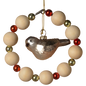 Beaded Chain Ornament with Chickadee