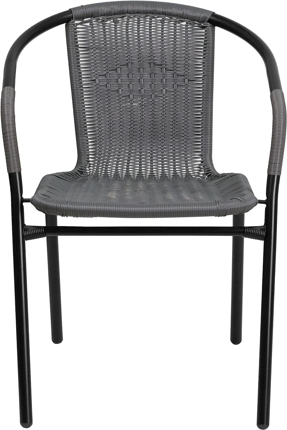Modern Stackable Rattan Dining Chairs Set for Outdoor