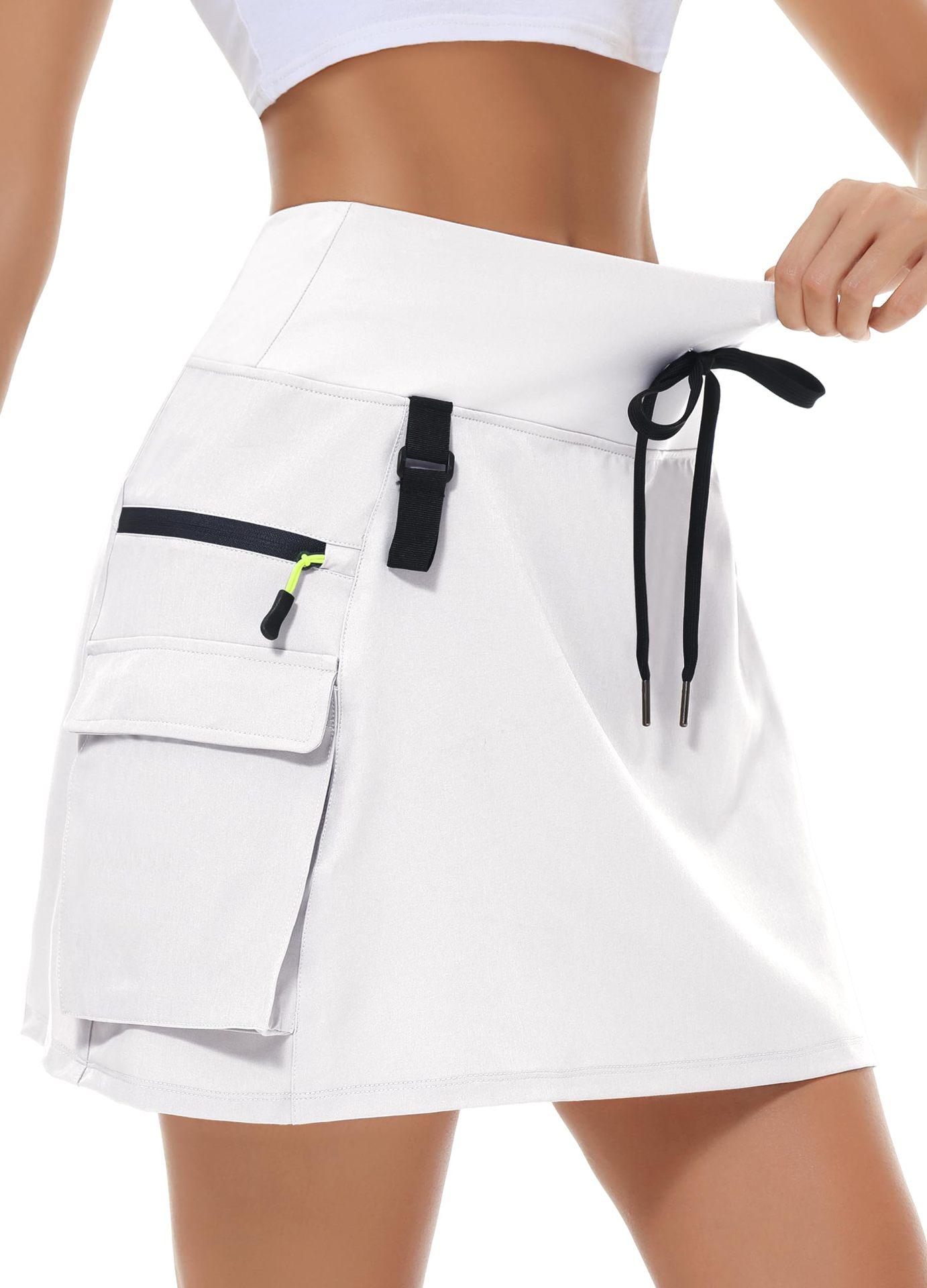 Practical Hiking Skirt With Zippered Pockets For Outdoor Activities