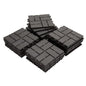 Outdoor Deck Tiles Interlocking Plastic Gray Checkered 12x12 in Pack of 27