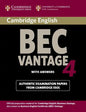 Cambridge Bec 4 Vantage Student's Book with Answers: Examination Papers from University of Cambridge ESOL Examinations - Paperback
