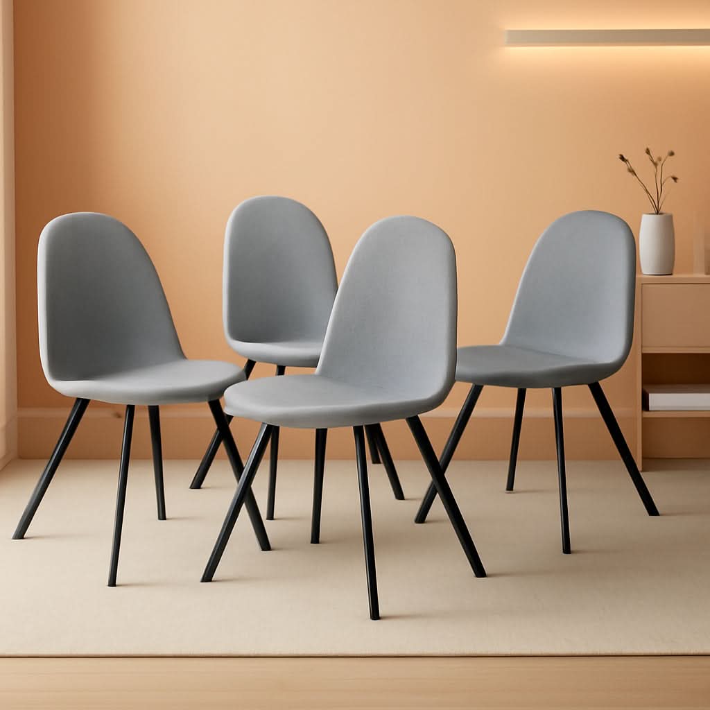 Grey Swivel Dining Chairs Set Of 4 For Modern Kitchen
