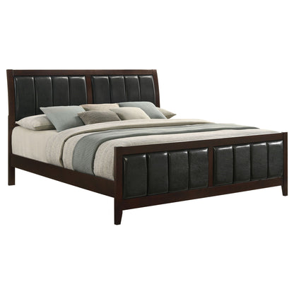 Carlton Wood Eastern King Panel Bed Cappuccino