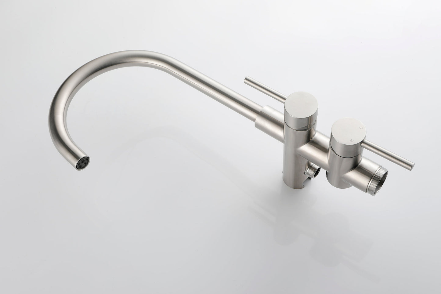 Floor Mounted Tub Faucet High Flow Freestanding Tub Filler with Handheld Shower Swivel