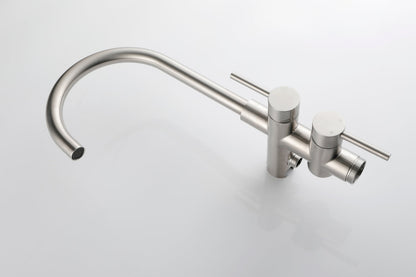 Floor Mounted Tub Faucet High Flow Freestanding Tub Filler with Handheld Shower Swivel