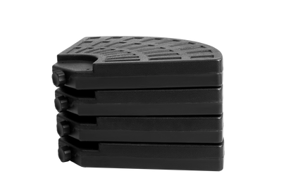 Patio Umbrella Base Fillable 4 Plate PE Black 42 LB Each Water Sand