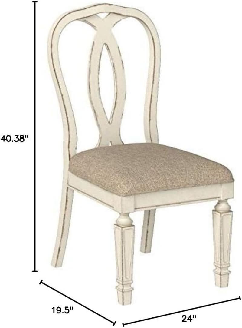 Realyn French Ribbon Back Dining Chairs Chipped White