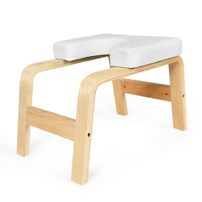 Yoga Headstand Wood Stool with PVC Pads