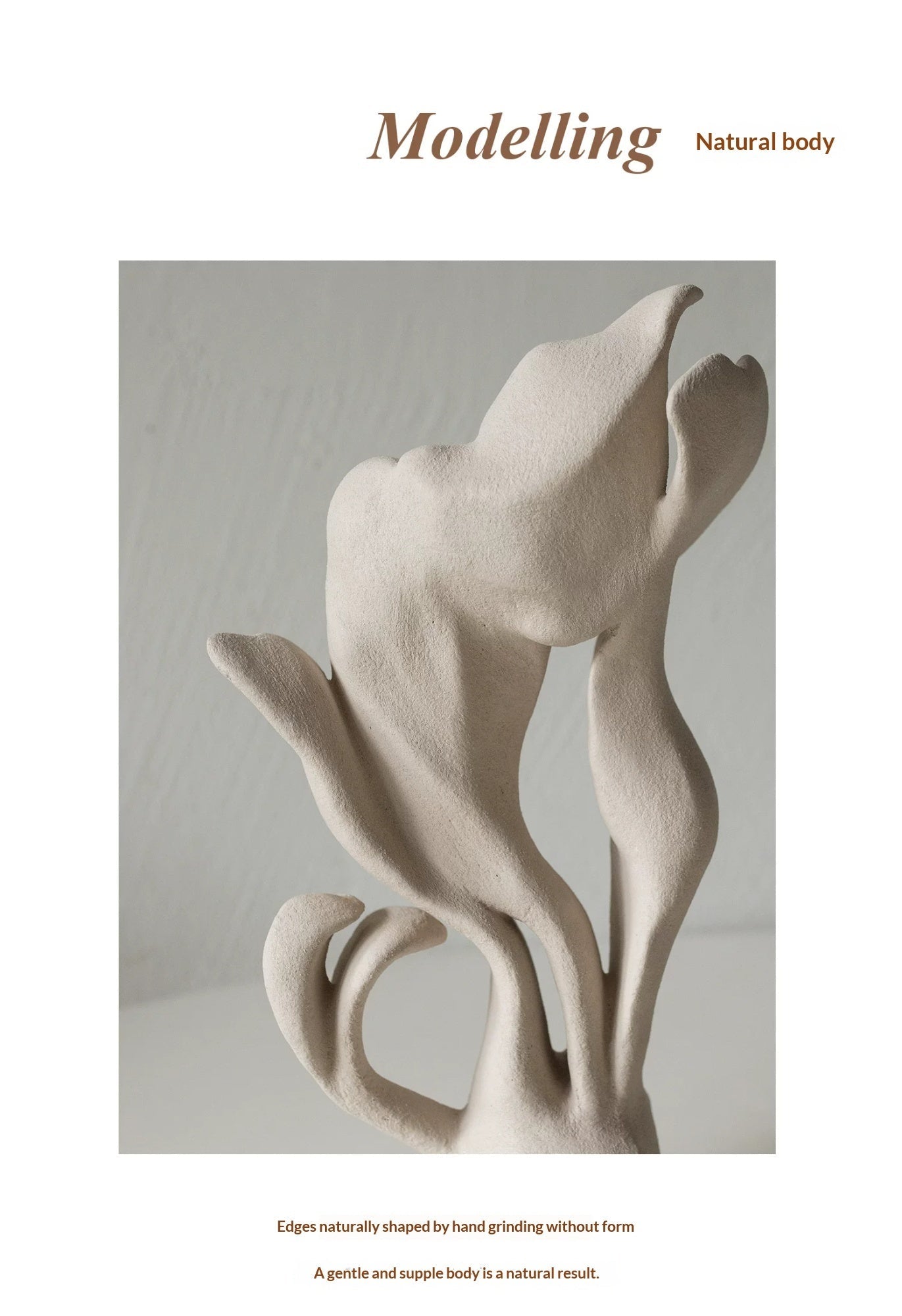 Handcrafted Wabi‑Sabi Porcelain or Resin Art Vase