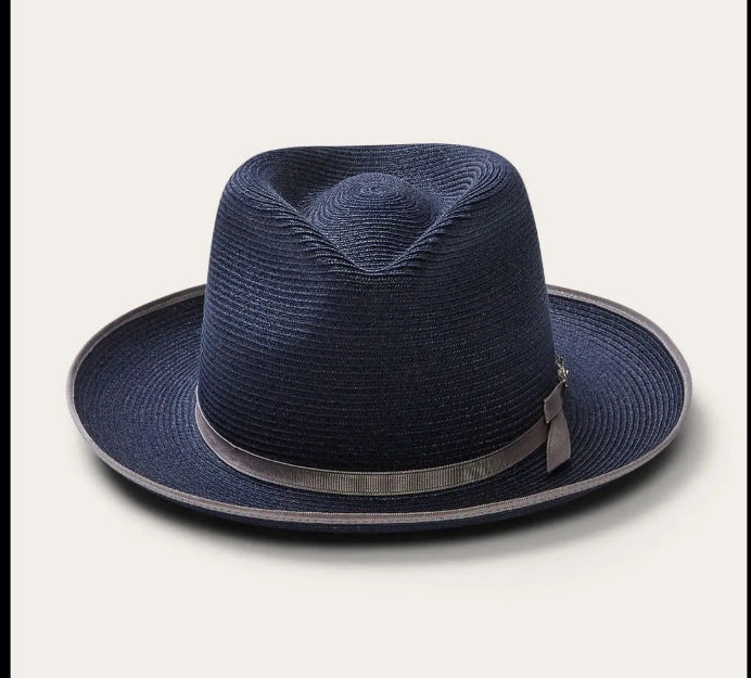 Olive Green Rolled-brim Straw Hat With Bow For Sun Protection Artistic Style For Men And Women
