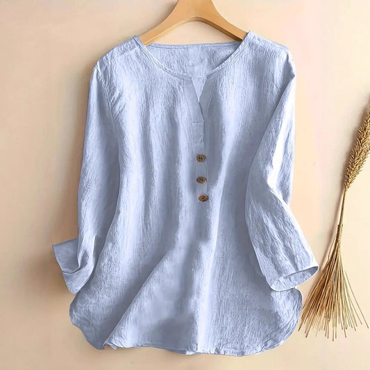 Womens Mid-length Casual Shirtversatile And Lightweight