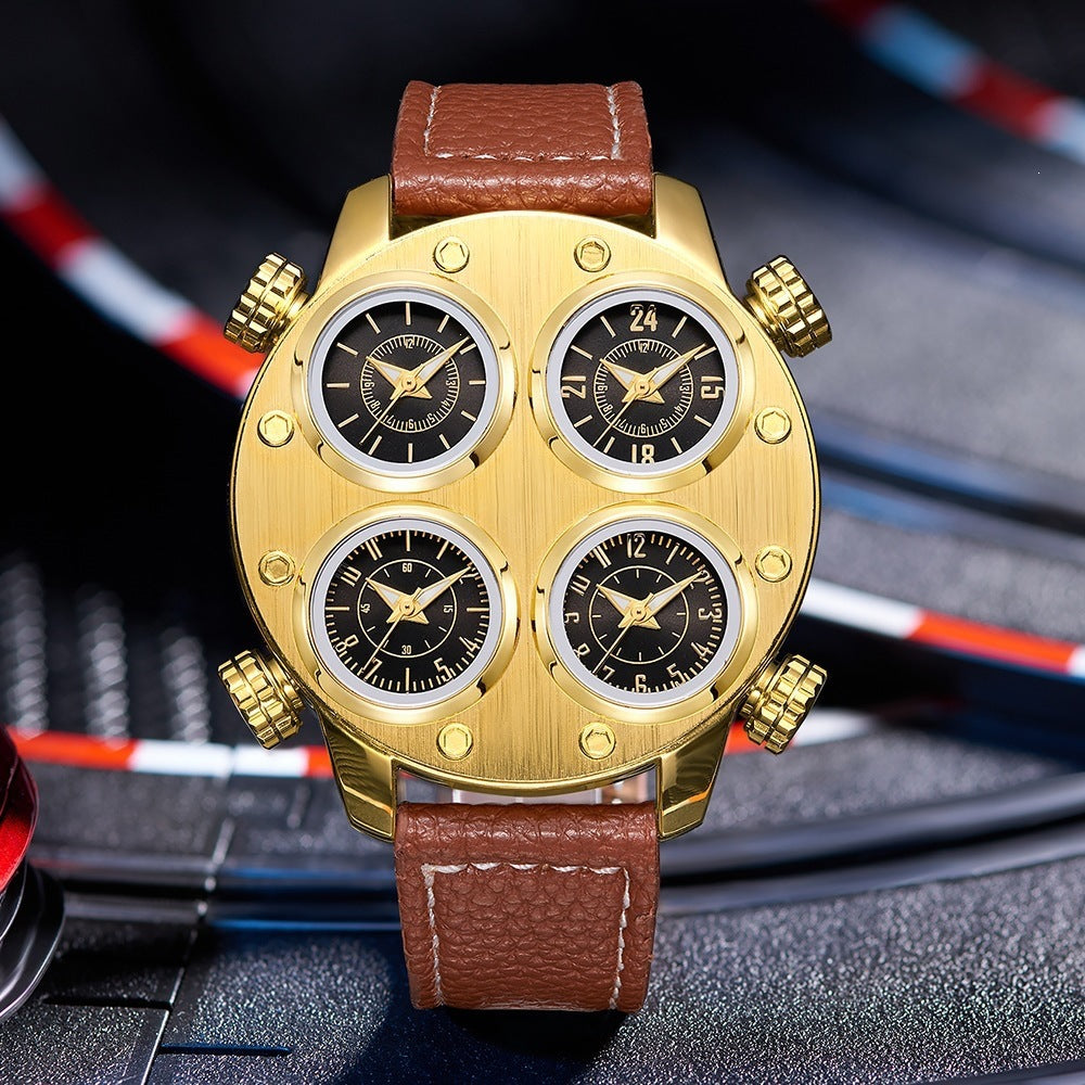 Mens Large-dial Quartz Watch