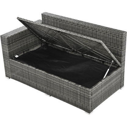 Outdoor 6-Piece All Weather PE Rattan Sofa Set, Garden Patio Wicker Sectional
