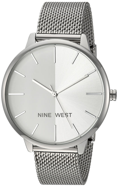 Nine West Womens Sunray Dial Mesh Bracelet Watch