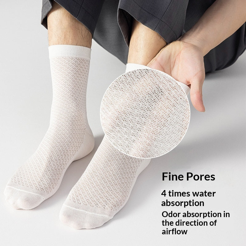 Breathable Sweat-Absorbent Mens Business Stockings