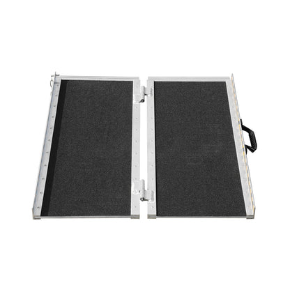 Wheelchair Ramp Aluminum 6 Ft Folding Non-Slip 800 Lb Capacity