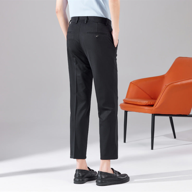 Anti-wrinkle High-quality Light-business Casual Mid-to-high-waist Trousers