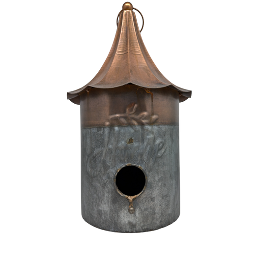 Rustic Metal Hanging Birdhouse