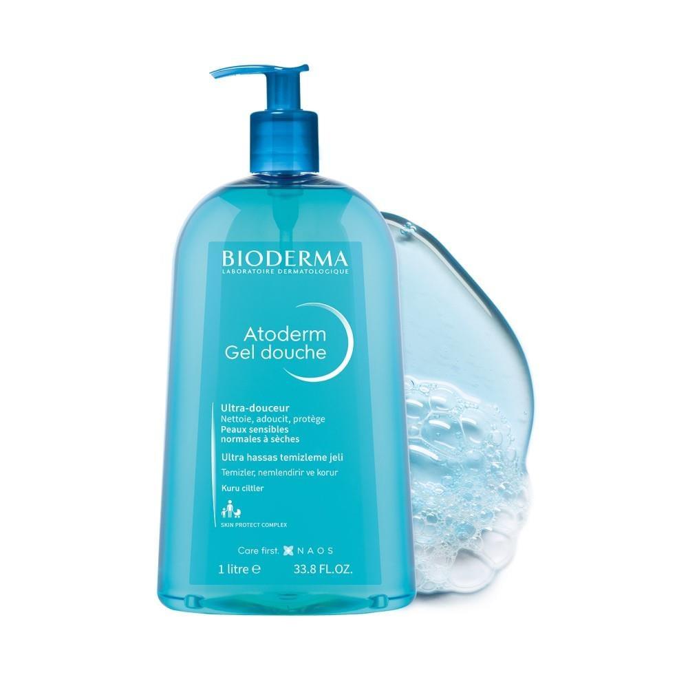 Bioderma Atoderm Shower Gel 1000ml - Moisturizing, Dermatologically Tested, Paraben-Free for Sensitive Skin