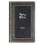 KJV Holy Bible, Giant Print Standard Size Faux Leather Red Letter Edition - Thumb Index & Ribbon Marker, King James Version, Gray/Black - Leather