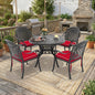Outdoor Patio Set Cast Aluminum 5 Piece Stackable