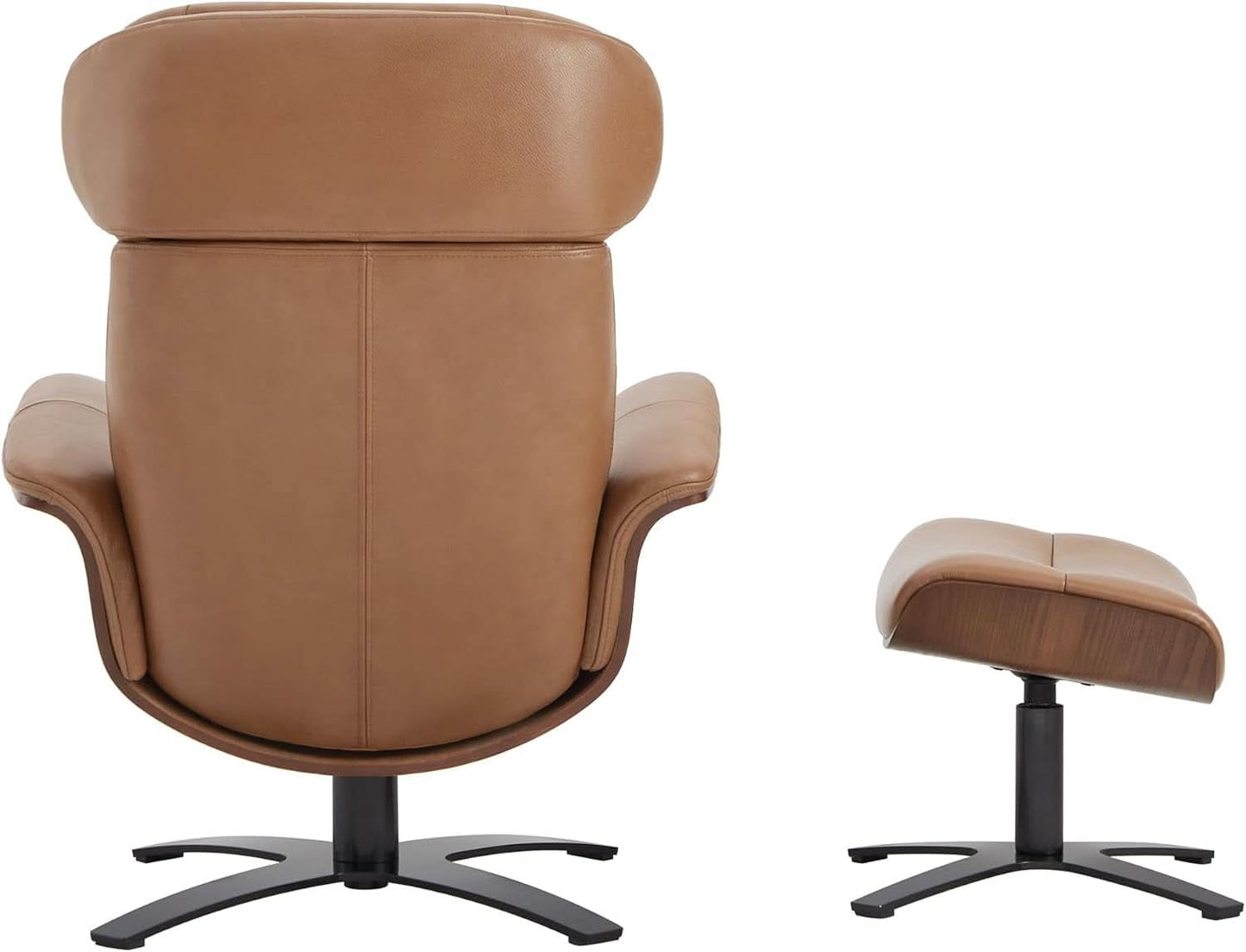 Saddle Leather Adjustable Headrest Reclining Chair