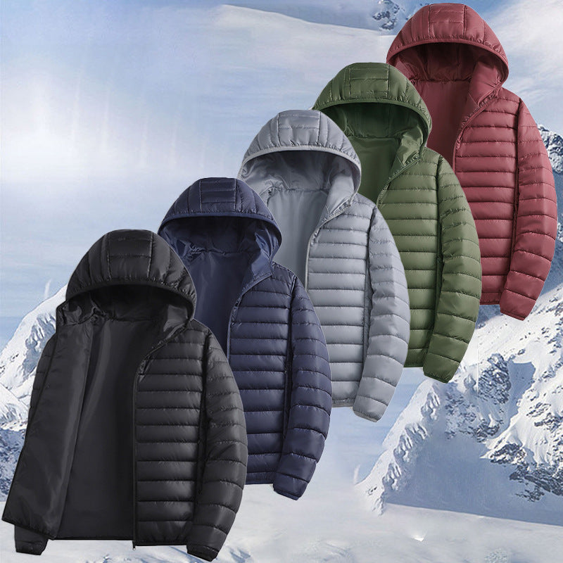 AutumnWinter Warm Hooded Loose-fit Windproof Sporty Casual Ribbed Top