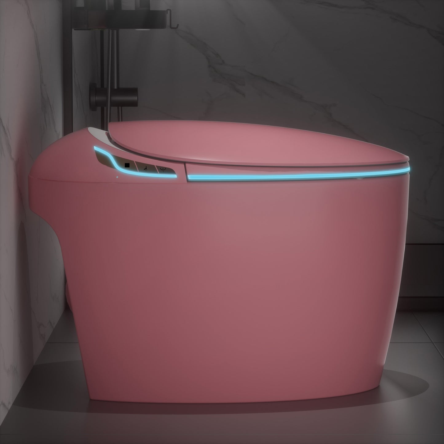 Unique Smart Toilet with Bidet Built In, Intelligent One Piece Toilet For Mod...