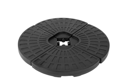 Patio Umbrella Base Fillable 4 Plate PE Black 42 LB Each Water Sand