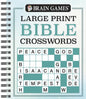 Brain Games - Large Print Bible Crosswords - Spiral