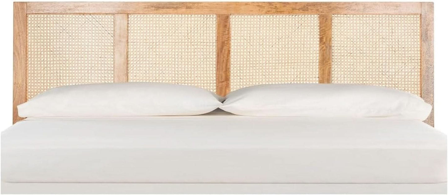 Natural Cane King Headboard with Sturdy Mango Wood