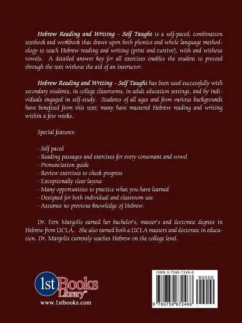 Hebrew Reading and Writing: Self Taught - Paperback