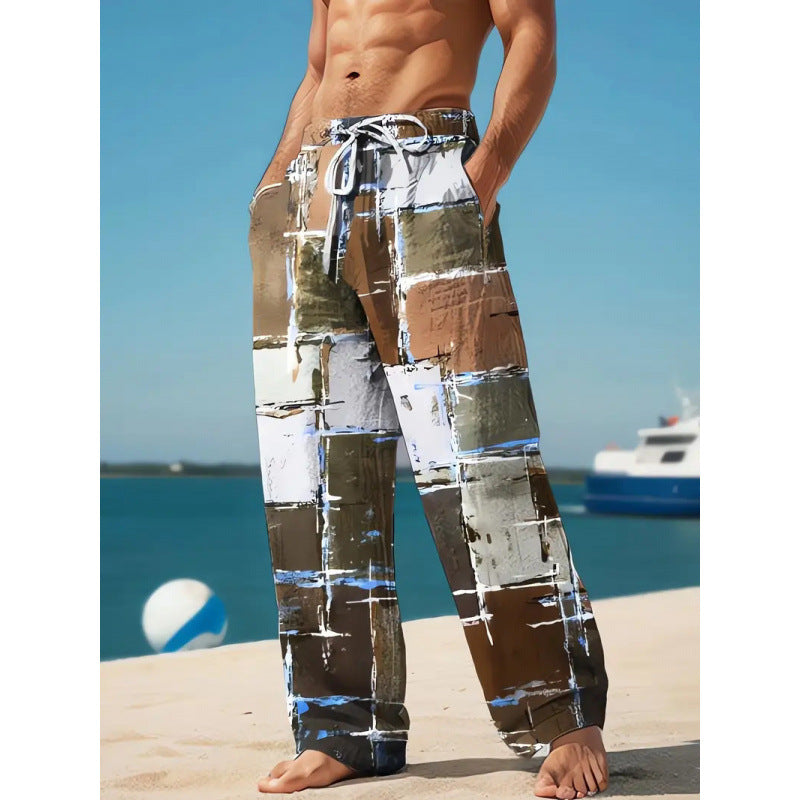 European And American Versatile Wide-leg Mens Pants