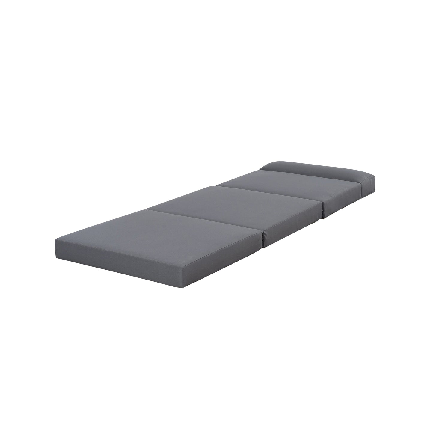 Outdoor Chaise Lounge Acacia Wood Teak Dark Gray Cushion Foldable 300 LB